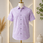 Feather Print Casual Shirt