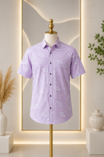 Feather Print Casual Shirt
