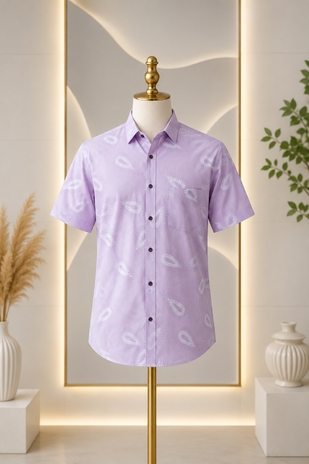 ChatGPT Image Jul 14, 2026, 02_46_51 PM - Copy Feather Print Casual Shirt - Image 1