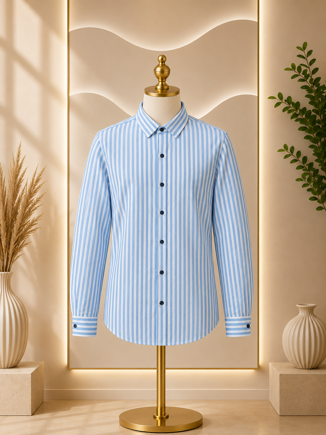 ChatGPT Image Jul 15, 2026, 10_17_29 AM Pinstripe Formal Shirt - Image 1