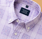 Modern  Premium Geometric Check Dress Shirt - Image 3