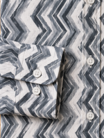 Modern Line Geometric Wave Formal Shirt - Image 4
