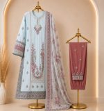 Pastel Blue Floral Elegance 3-Piece - Image 2